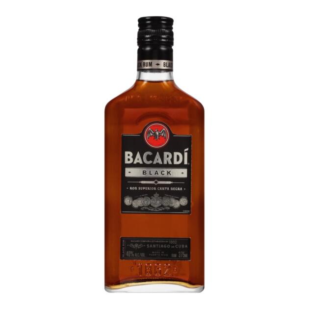 BACARDI RUM BLACK 80  375ML
