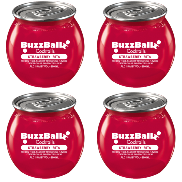 BUZZBALLZ STRWB MARG 30 200ML 4 Pack