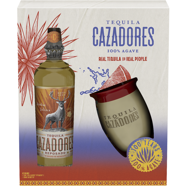 CAZADORES TEQ REP 80W/CANTARITOCUP 750ML