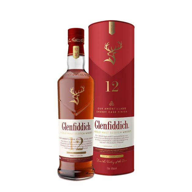 GLENFIDDICH SCOTCH 12YR SHERRY CSK 750ML