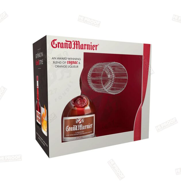 GRAND MARNIER 80 W/ROCKS GLS 750ML