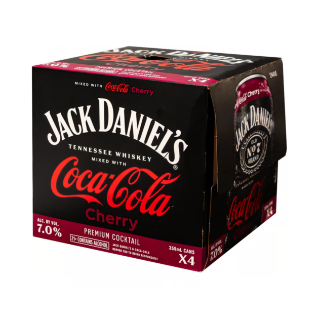 J DANIELS & COKE CHRY RTD CAN 6/4PK 355M