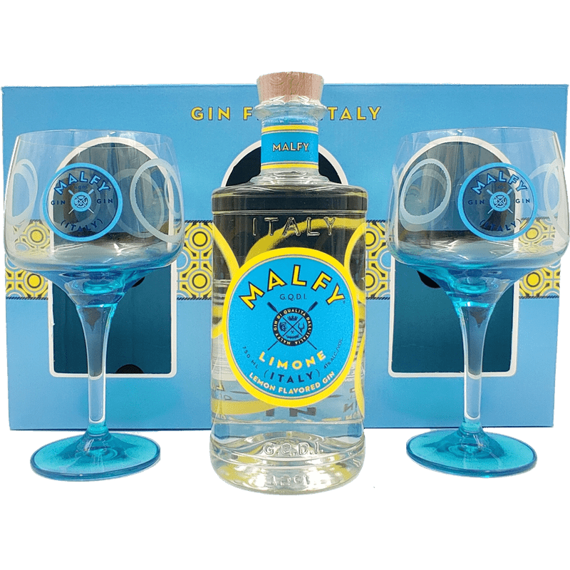 MALFY GIN LIMONE DI AMALFI82W/2GLS 750ML