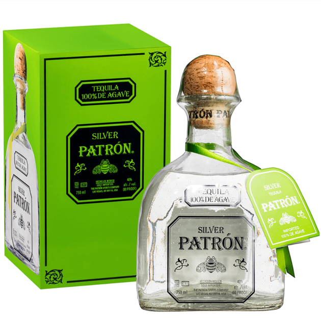 PATRON TEQ SILVER 80 750ML
