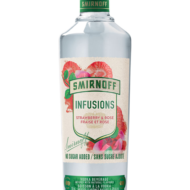 SMIRNOFF VOD ZERO STRAWBRY ROSE 750 ML