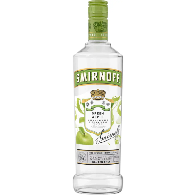 SMIRNOFF VODKA GREEN APPLE 80 750ML