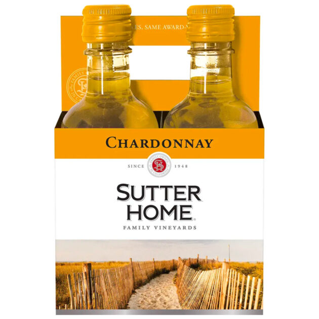 SUTTER HOME CHARDONNAY PET 6/4PK 187ML