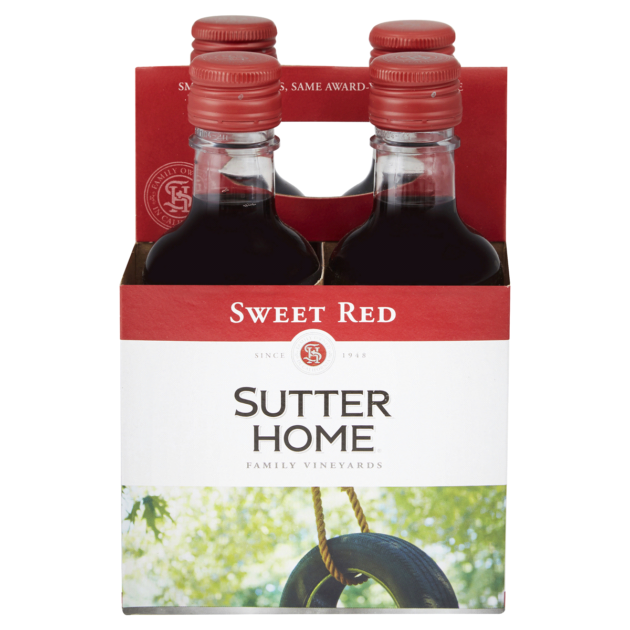 SUTTER HOME SWEET RED 6/4PK PET 187ML