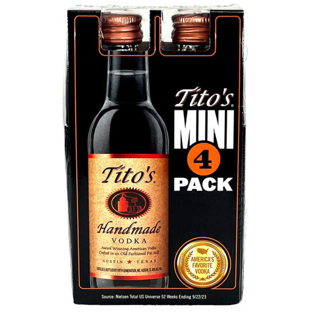 TITOS HANDMADE VODKA 80 5/12PK SLV 50ML